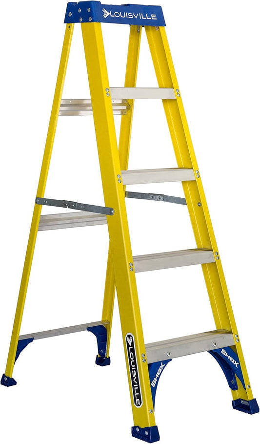 Louisville Ladder 5-Foot Fiberglass Step Ladder, 250-Pound Load Capacity, Type I, FS2005