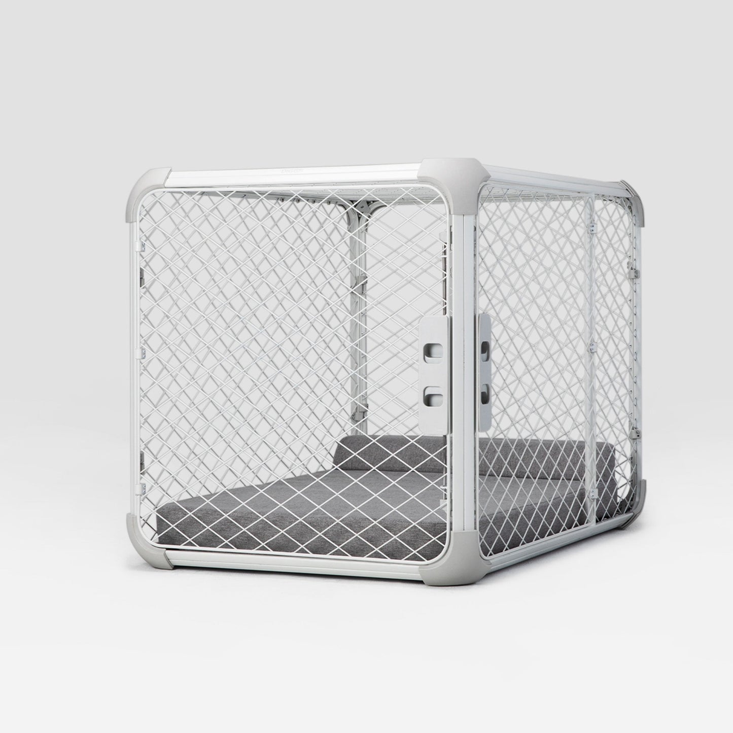 Diggs 42" Bolstr Dog Bed with Headrest, Premium Memory Foam Crate and Home Pet Bed, Grey