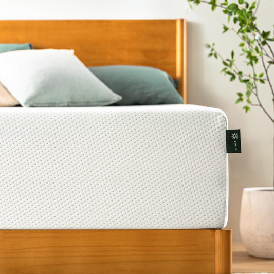 ZINUS 10 Inch Green Tea Memory Foam Mattress [New Version], Queen, Fiberglass free, Medium Firm Feel, Zoned Pressure Relief, Certified Safe Foams & Fabric, Mattress in A Box