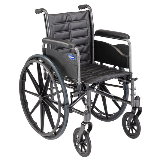 Invacare TREX20RFP Series Tracer EX2 Standard Folding Wheelchair for Adults with 20" Seat Width and Full Arms