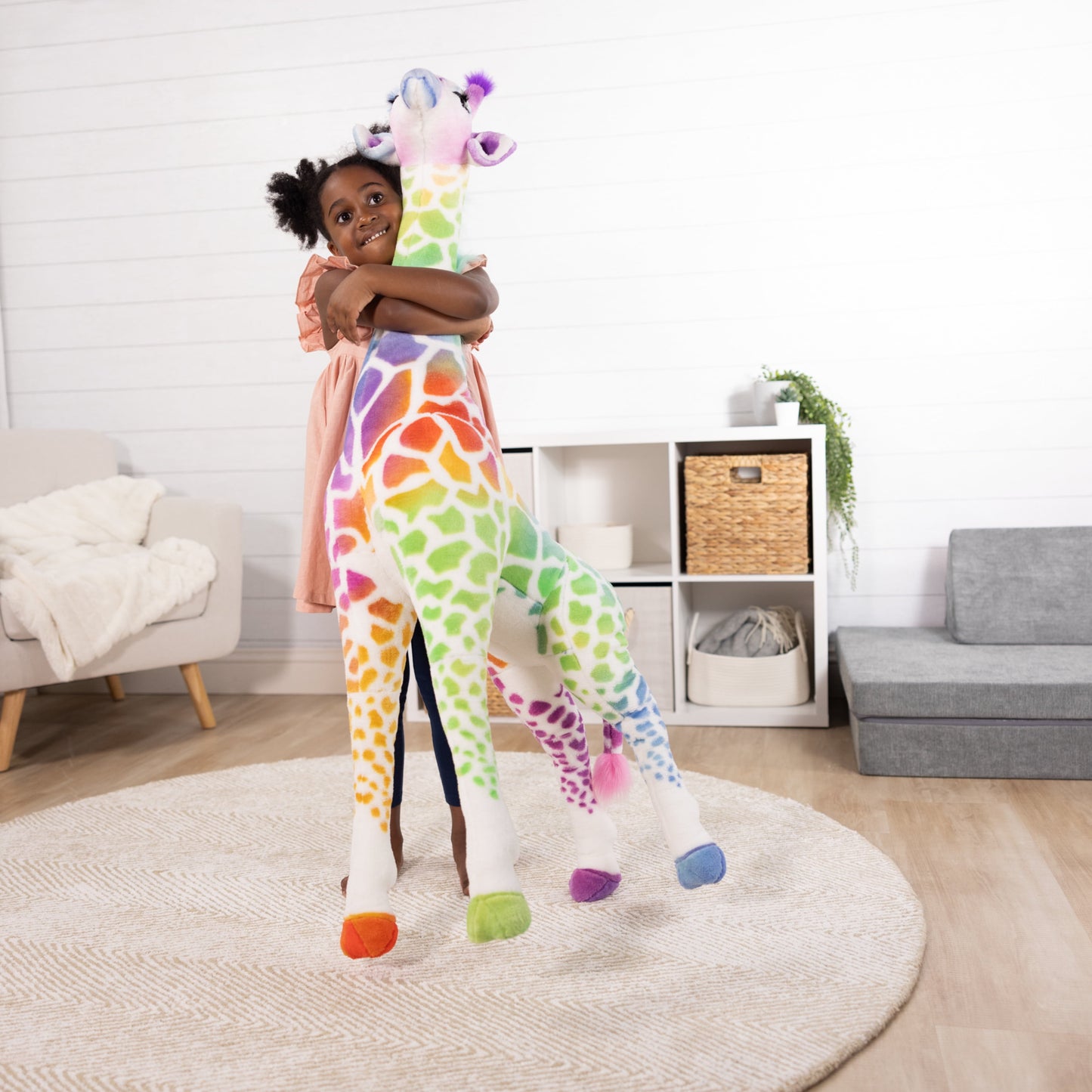 MelissaAndDoug.com Exclusive: Rainbow Giraffe Lifelike Plush