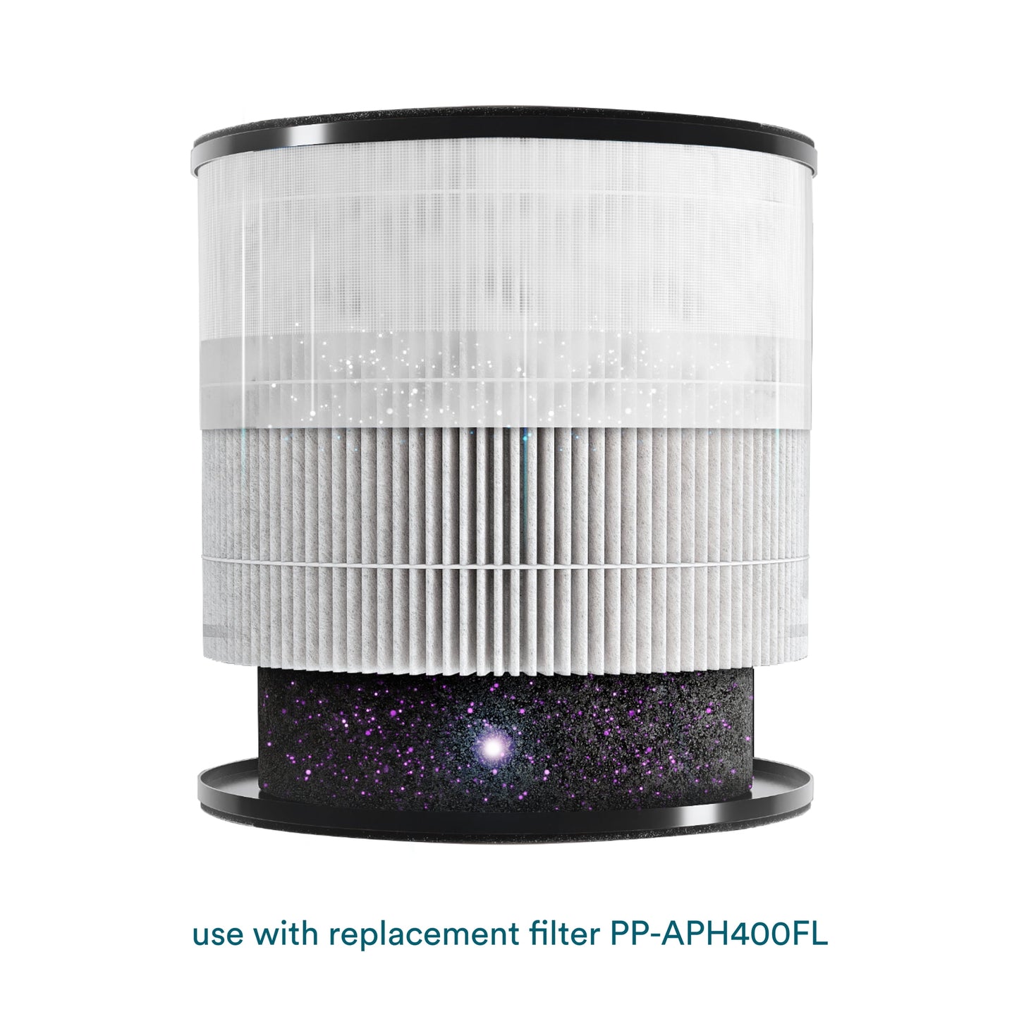 Homedics® 2-in-1 Air Purifier &  Humidifier, with Digital Particle Sensor, Color-Coded Indoor Air quality