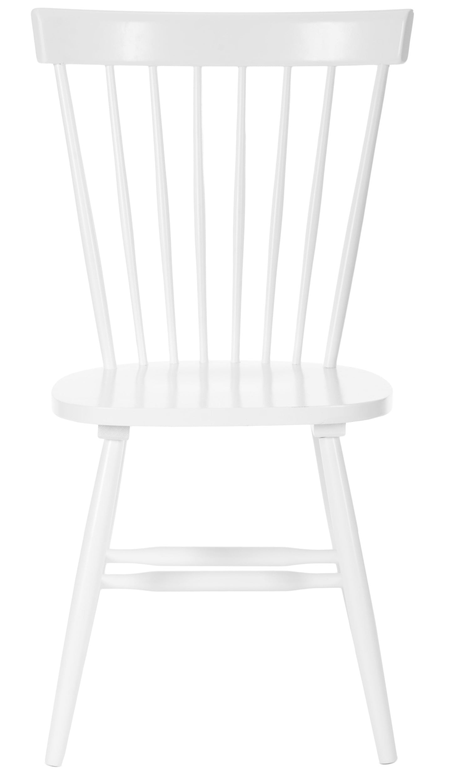 SAFAVIEH Parker Solid 17 in. H Spindle Dining Chair, White, Set of 2