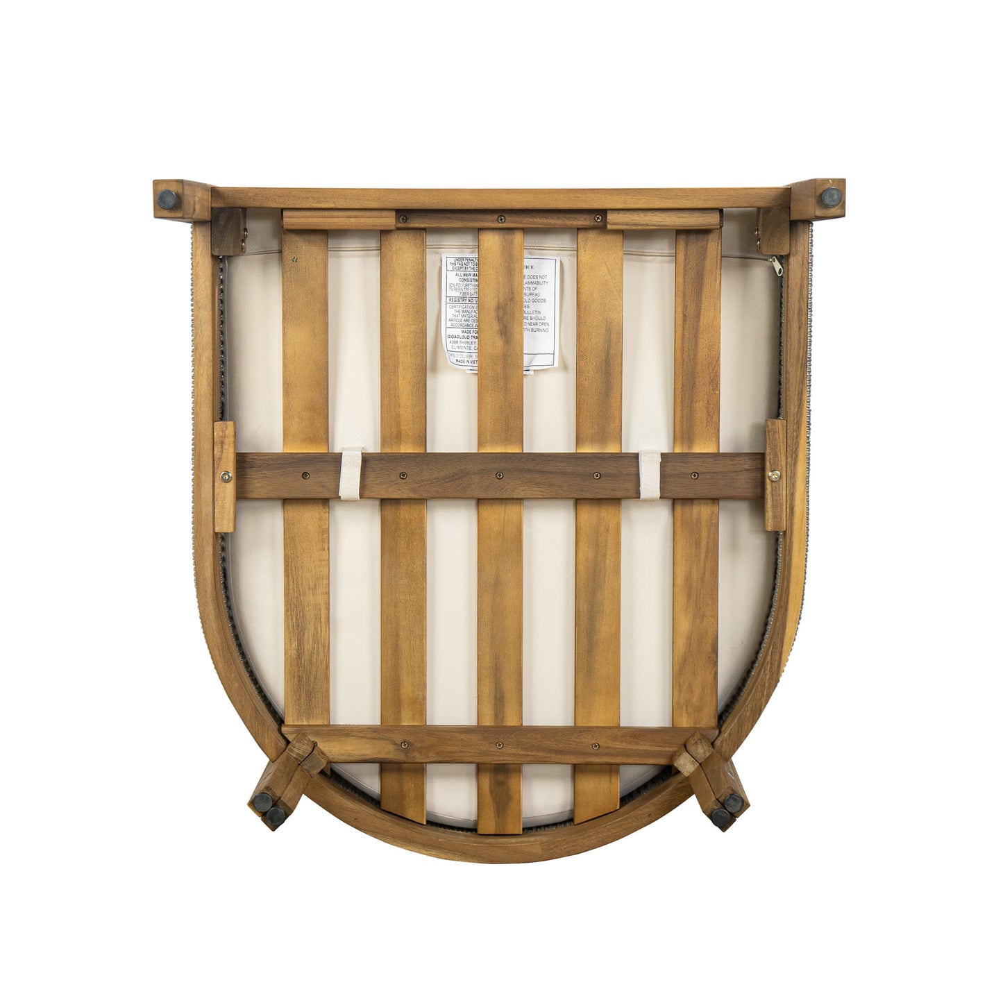 Thorneas Outdoor Patio Club Chairs, Acacia Wood, Rope Weave, Beige + Teak