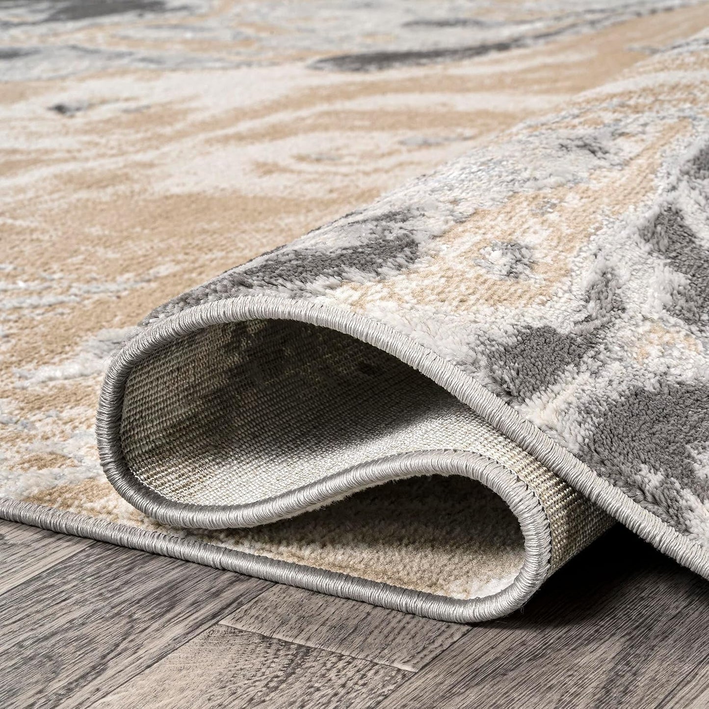 JONATHAN Y SOR203F-8 Swirl Marbled Abstract Indoor Area Rug, Casual, Contemporary, Transitional, Bedroom, Kitchen, Living Room, Easy-Cleaning, Non-Shedding, 8 X 10, Beige/Ivory