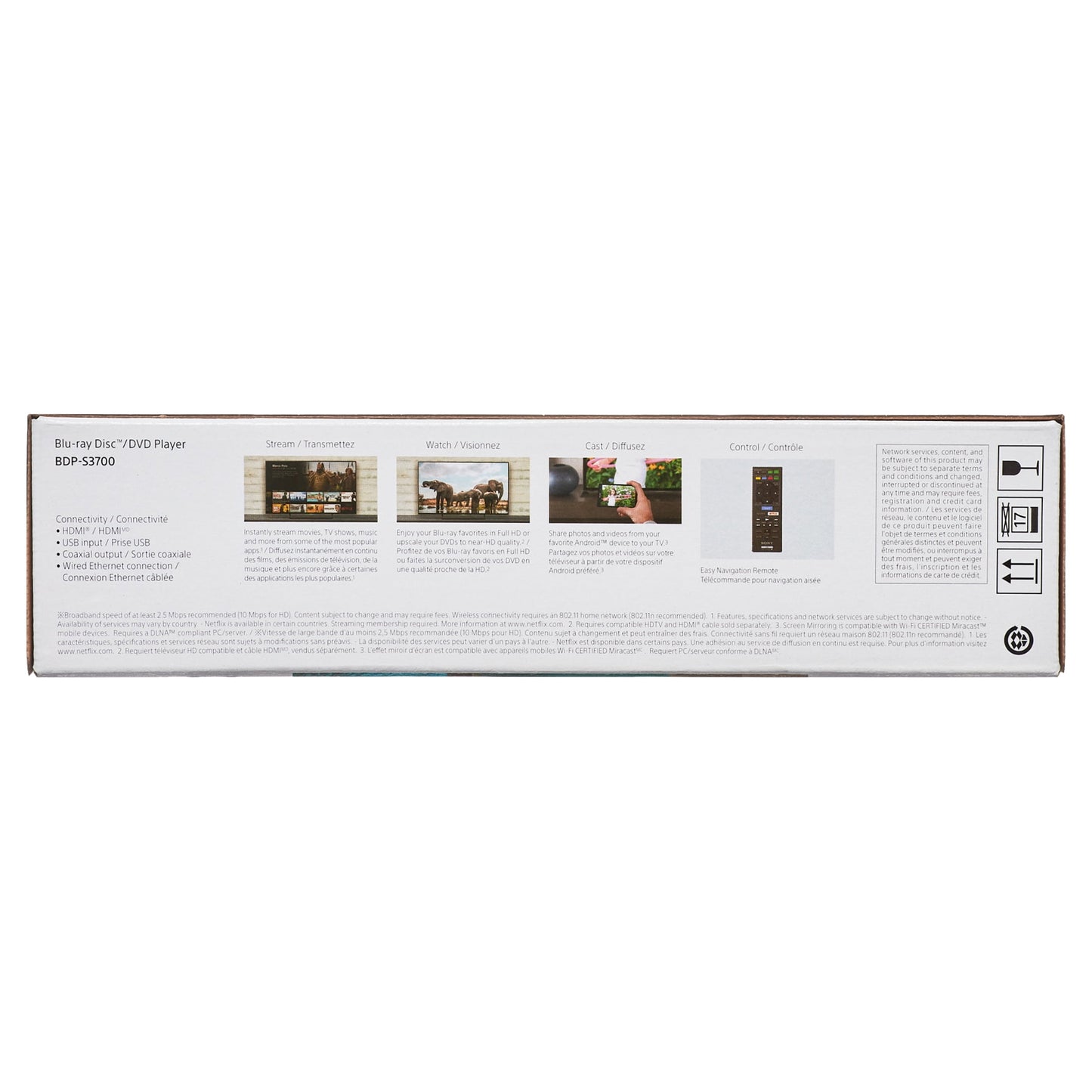 Sony BDP-S3700 Full HD Steaming Blu-ray DVD Player with built-in Wi-Fi, Dolby Digital TrueHD/DTS, and DVD upscaling