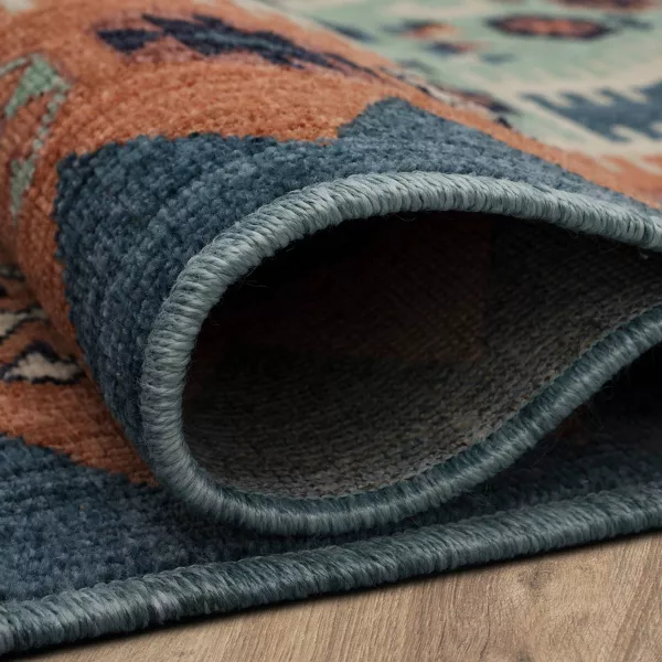 7'x10' Buttercup Diamond Vintage Persian Style Woven Rug Blue - Threshold