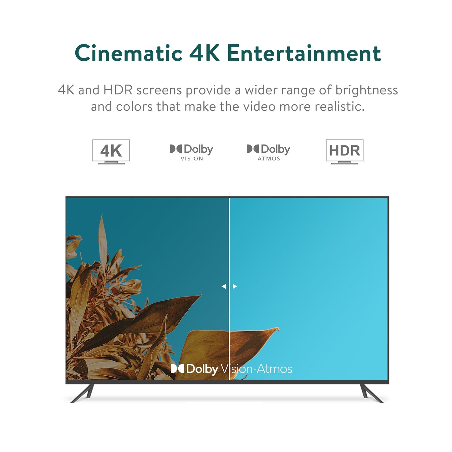 onn. Google TV 4K Pro Streaming Device (New, 2024), 4K UHD resolution, Dolby Vision & Dolby ATMOS, Hands-Free Voice Control, Smart Hub