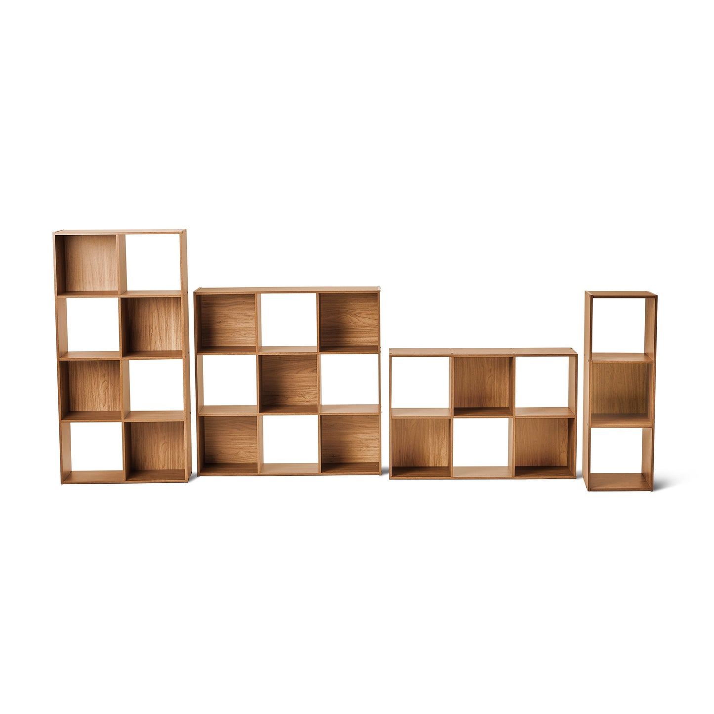 Mainstays 11" 3-Cube Storage Organizer, Warm Walnut