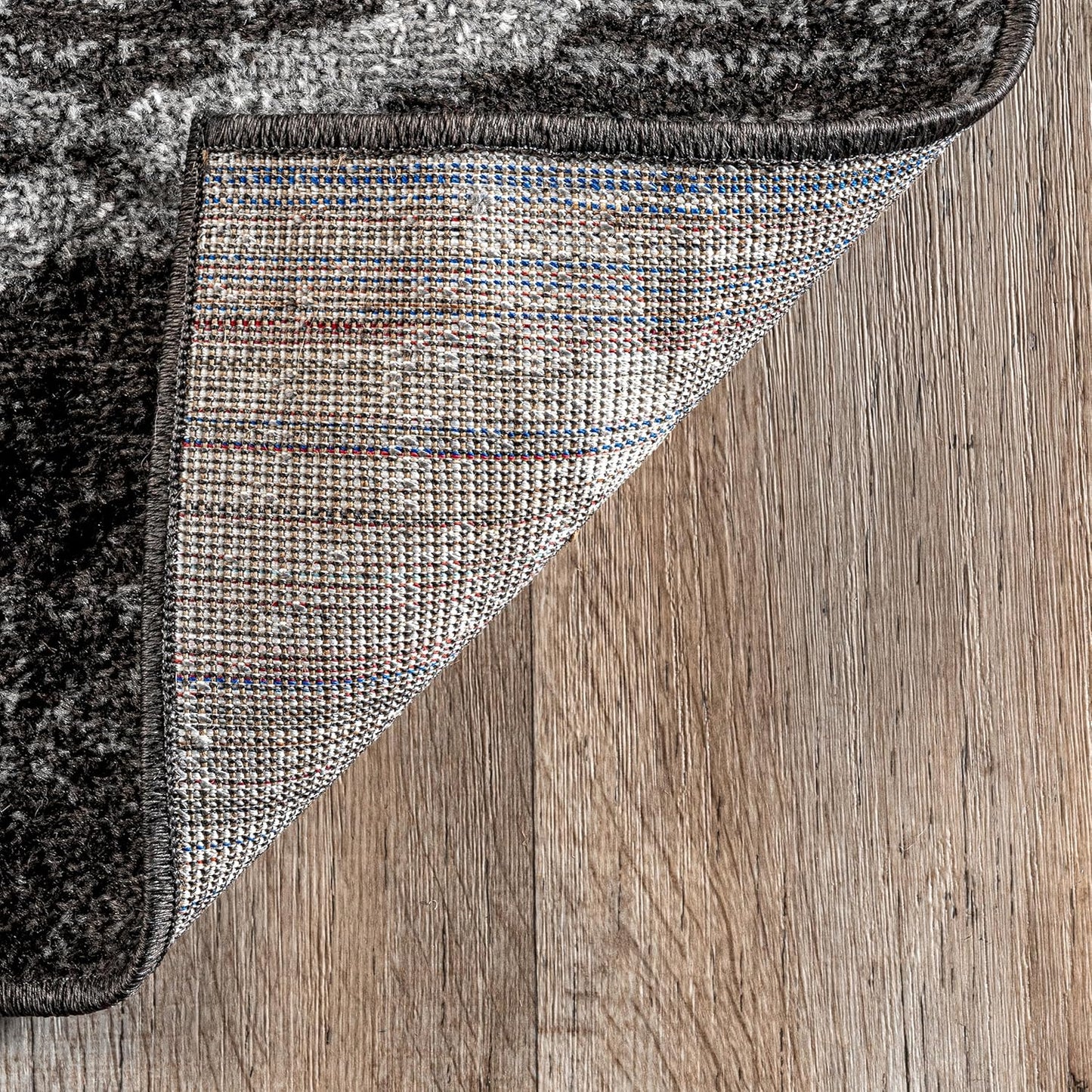 nuLOOM 8x10 Thigpen Contemporary Area Rug, Charcoal, Abstract Lines, Non-Slip Backing, Stain Resistant, For Bedroom, Dining Room, Living Room, Hallway, Office, Kitchen, Entryway