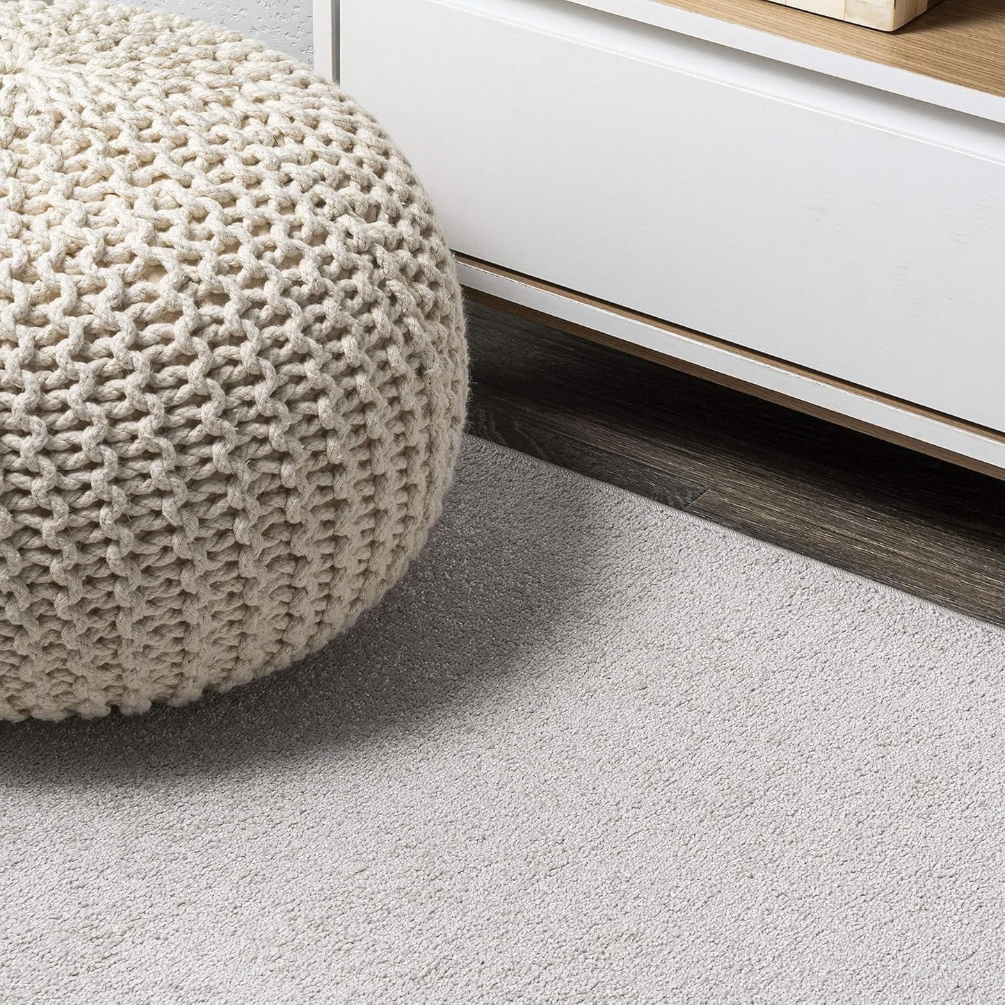 JONATHAN Y SEU100D-8 Haze Solid Low-Pile Indoor Area-Rug Casual Contemporary Solid Traditional Easy-Washing Bedroom Kitchen Living Room Non Shedding, 8 ft x 10 ft, Ivory