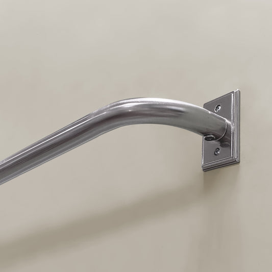 Better Homes & Gardens 1” Metal French Wrap Curtain Rod, Brushed Nickel, 120-180”