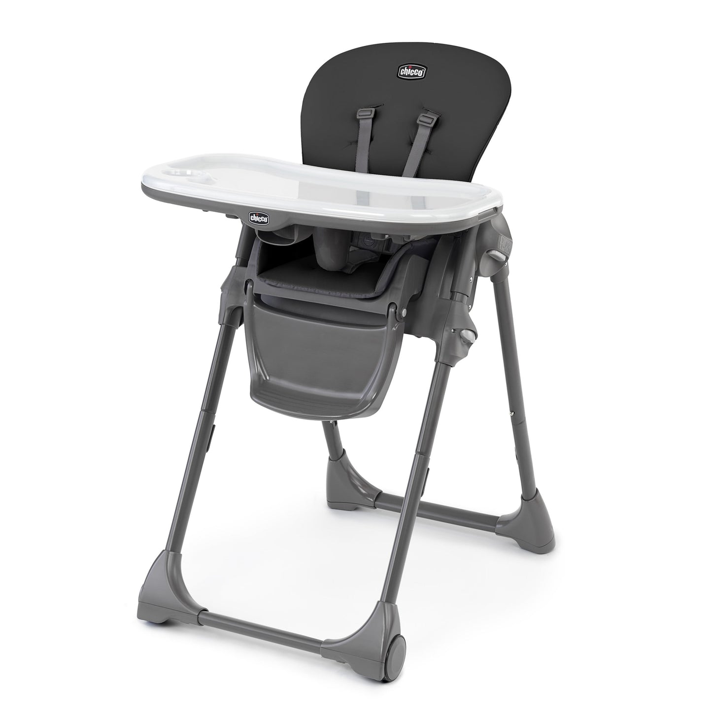 Chicco Polly Space-Saving Fold Easy Clean Highchair - Taupe (Beige), New