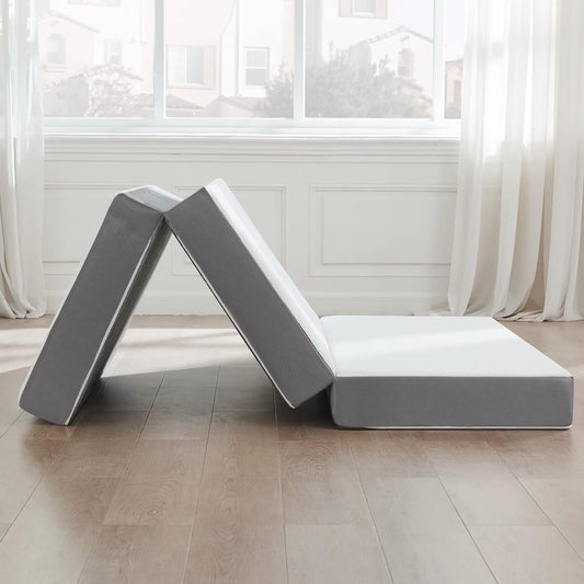 Continental Sleep By Sunset, 3” Memory Foam Tri-fold Mattress, Good for Kids and Adult, Twin.