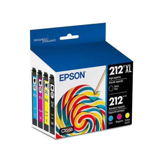 Epson 212XL High-capacity Black/Color Combo Pack Ink Cartridges compatible with XP4105 & WF2850