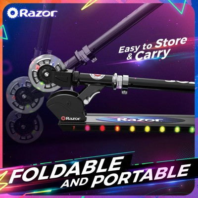 Razor A+ 2 Wheel Scooter with LED Lights - Black
