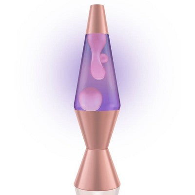 LAVA 14.5" Rose Gold Novelty Table Lamp: Electric Wax Motion Light for All Ages, No Assembly Required