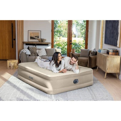 Intex Ultra Plush 20" Queen Air Mattress with 120V Internal Pump
