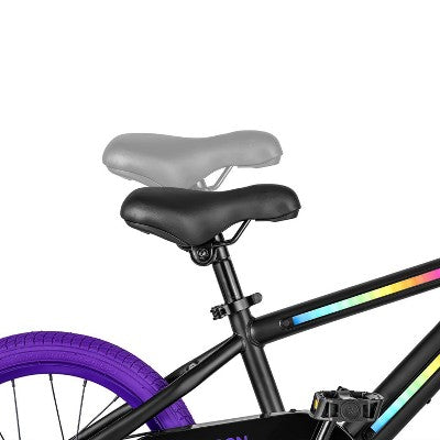 Jetson Light Rider 16&#34; Kids&#39;  Light Up Bike - Black/Purple