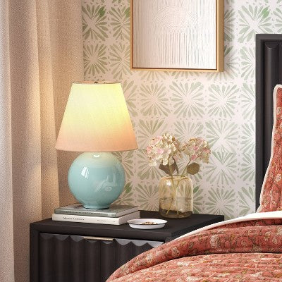 Round Table Lamp with Tapered Shade Blue - Threshold™