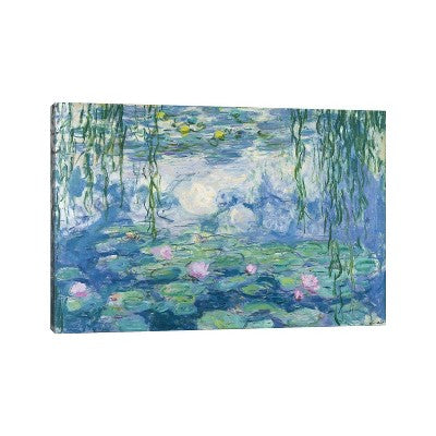 26" x 40" x 1.5" Waterlilies 1916-19 by Claude Monet Canvas Art - iCanvas: Gallery Wrap, Fade-Resistant