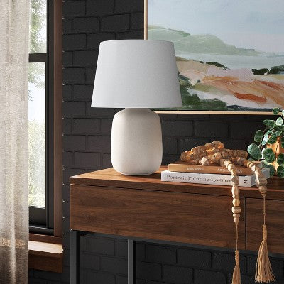 Drum Linen Lamp Shade White Large - Threshold