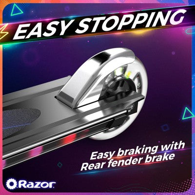Razor A+ 2 Wheel Scooter with LED Lights - Black