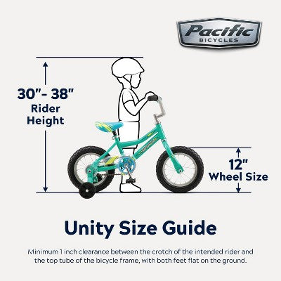 Pacific Unisex Unity 12" Kids' Bike - Teal Blue