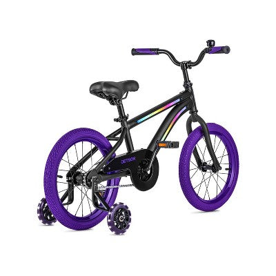 Jetson Light Rider 16&#34; Kids&#39;  Light Up Bike - Black/Purple