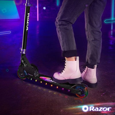 Razor A+ 2 Wheel Scooter with LED Lights - Black