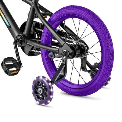 Jetson Light Rider 16&#34; Kids&#39;  Light Up Bike - Black/Purple