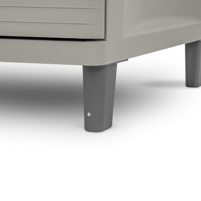 3 Drawer Storage Cabinet Gray - Brightroom: Plastic Utility Storage Drawers, Universal Organization, No Assembly Required