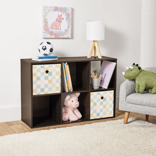 Mainstays 11" 6-Cube Storage Organizer, Espresso
