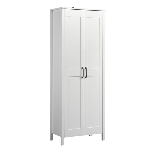 Sauder Two-Door Storage Cabinet, White Finish