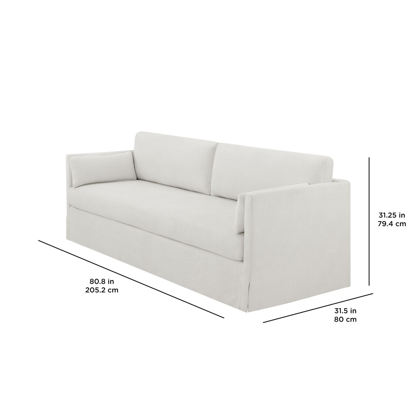 Better Homes & Gardens Waylen Slipcover Sofa, Cream, by Dave & Jenny Marrs