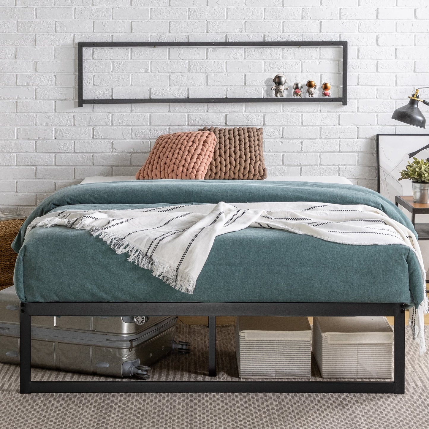 Zinus Abel 14" Metal Bed Frame with Steel Slat Support Full