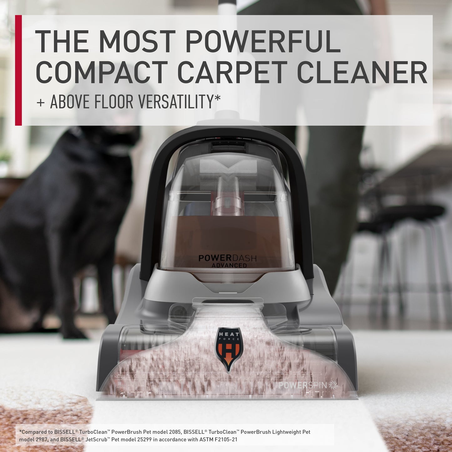 Hoover PowerDash Pet Advanced Compact Carpet Cleaner Machine, FH55010, 1 Count, One-Size, 10.12 in Width