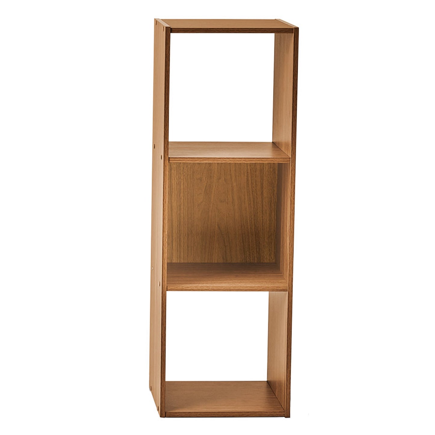 Mainstays 11" 3-Cube Storage Organizer, Warm Walnut