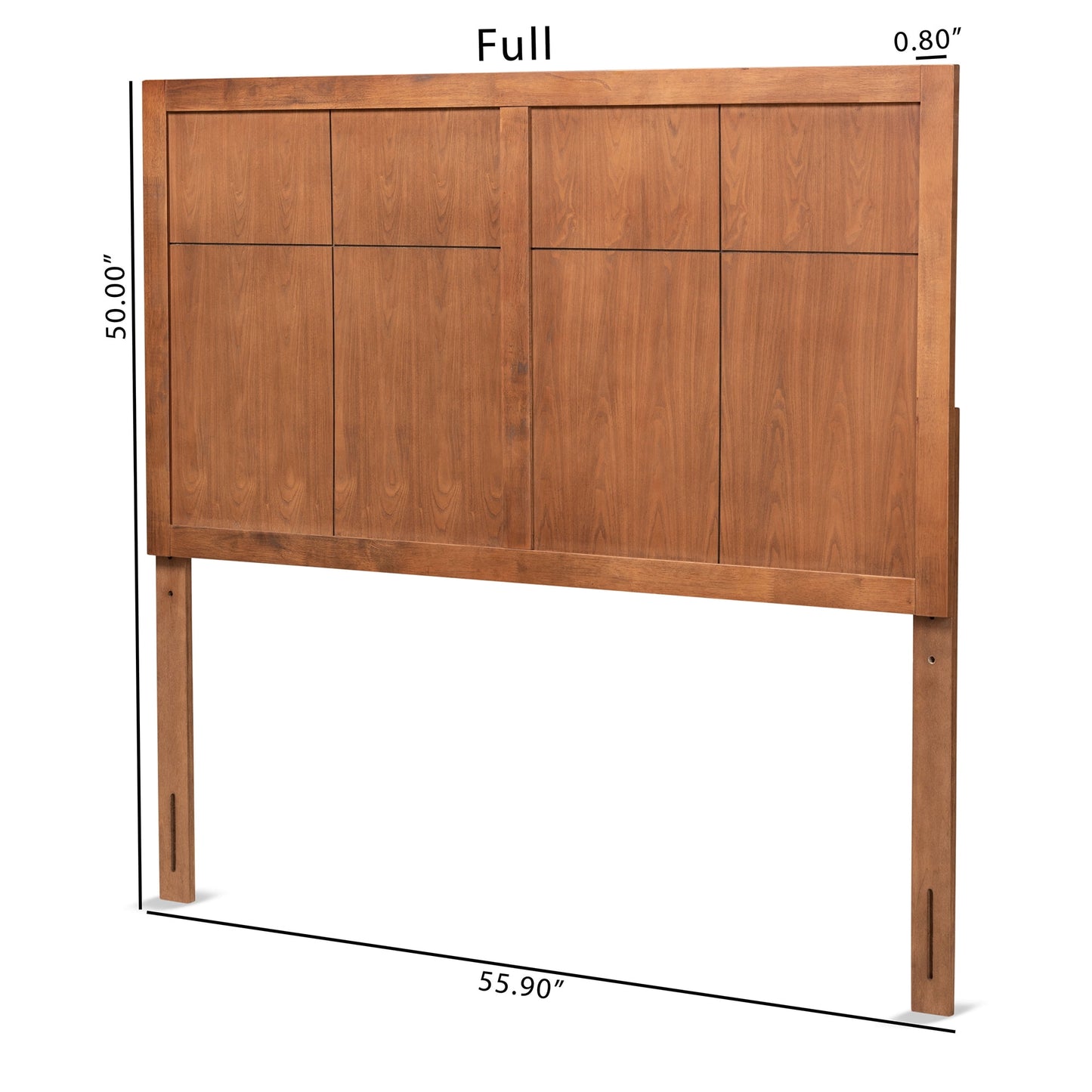 Baxton Studio Monroe Transitional Wood Back Support MDF Headboard, Queen, Ash Walnut