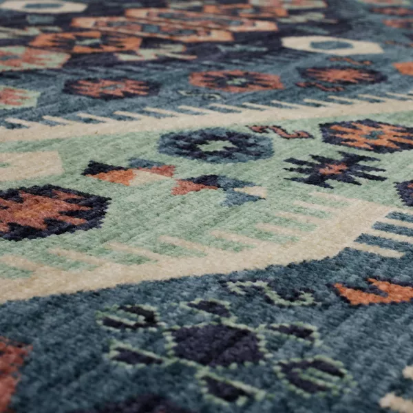 7'x10' Buttercup Diamond Vintage Persian Style Woven Rug Blue - Threshold