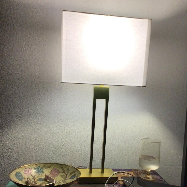 Window Pane Table Lamp with USB Black - Threshold: ETL Listed, Linen Shade, Metal Body, No Assembly Required