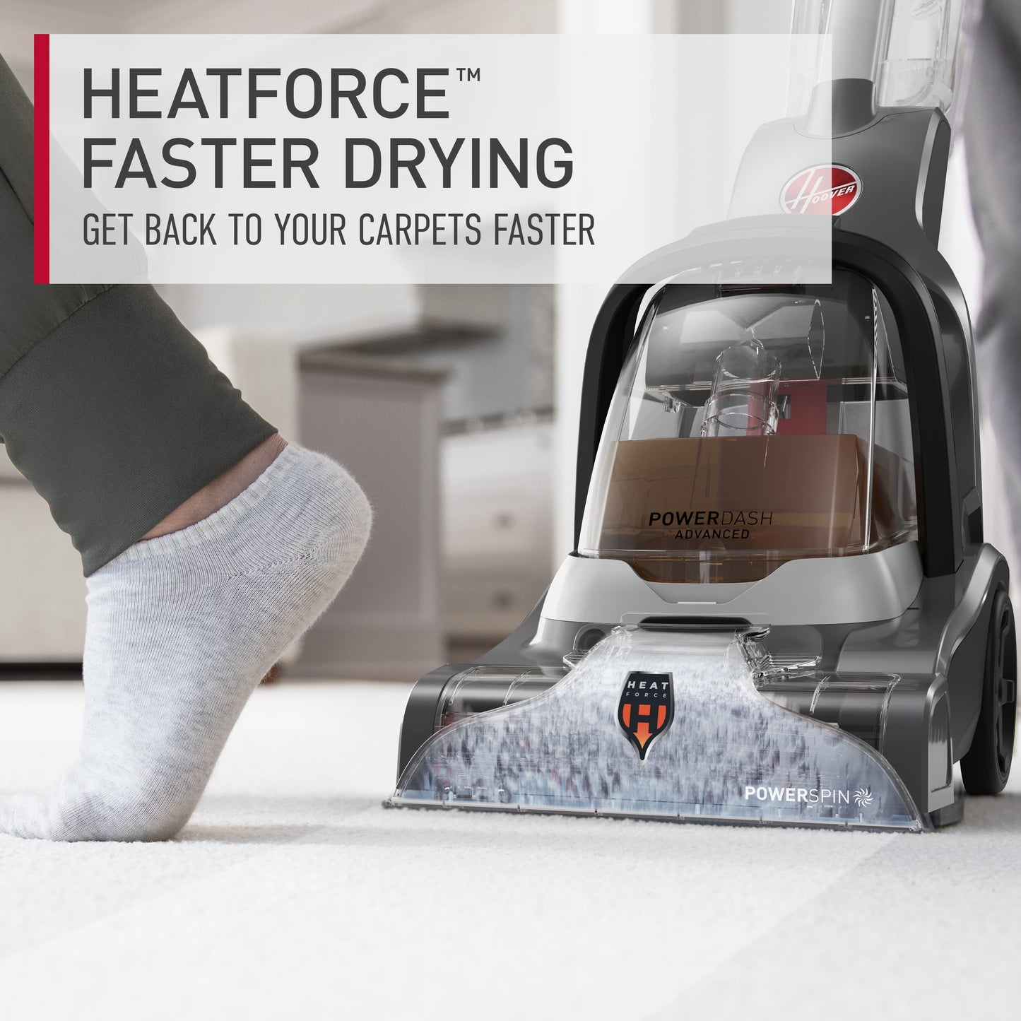 Hoover PowerDash Pet Advanced Compact Carpet Cleaner Machine, FH55010, 1 Count, One-Size, 10.12 in Width