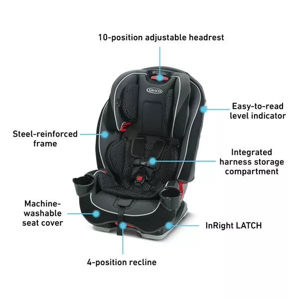 Graco Slim Fit 3-in-1 Convertible Car Seat - Camelot