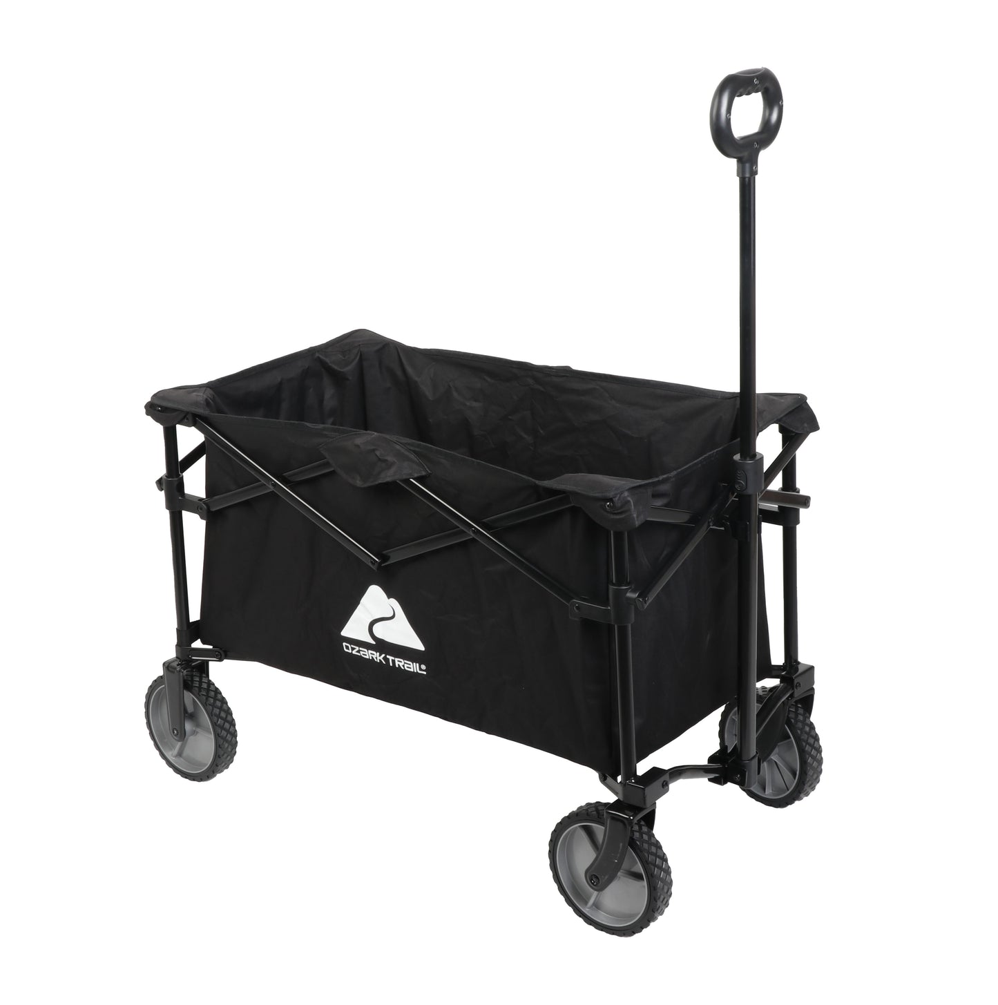 Ozark Trail Multi-Purpose Big Bucket Cart, Black Wagon, 24 inches in Height