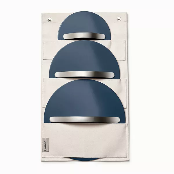 Caraway Home 12pc Cookware Box Set Navy: Nonstick Ceramic, Stainless Steel Handles, Includes Pot Lid Organizer, Dutch Oven