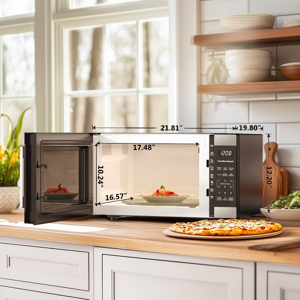 Hamilton Beach 1.6 Cu ft Sensor Cook Countertop Microwave Oven in Stainless Steel, New