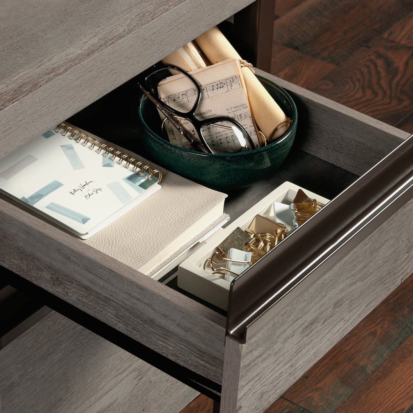Sauder Manhattan Gate Computer Desk, Mystic Oak Finish
