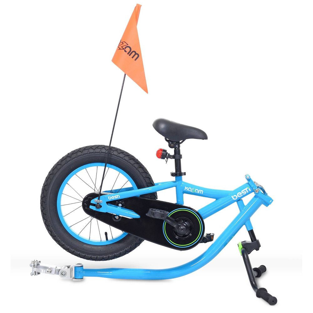 Kazam Besti Bike Link Trailer Folding Frame LED Safety Light Blue