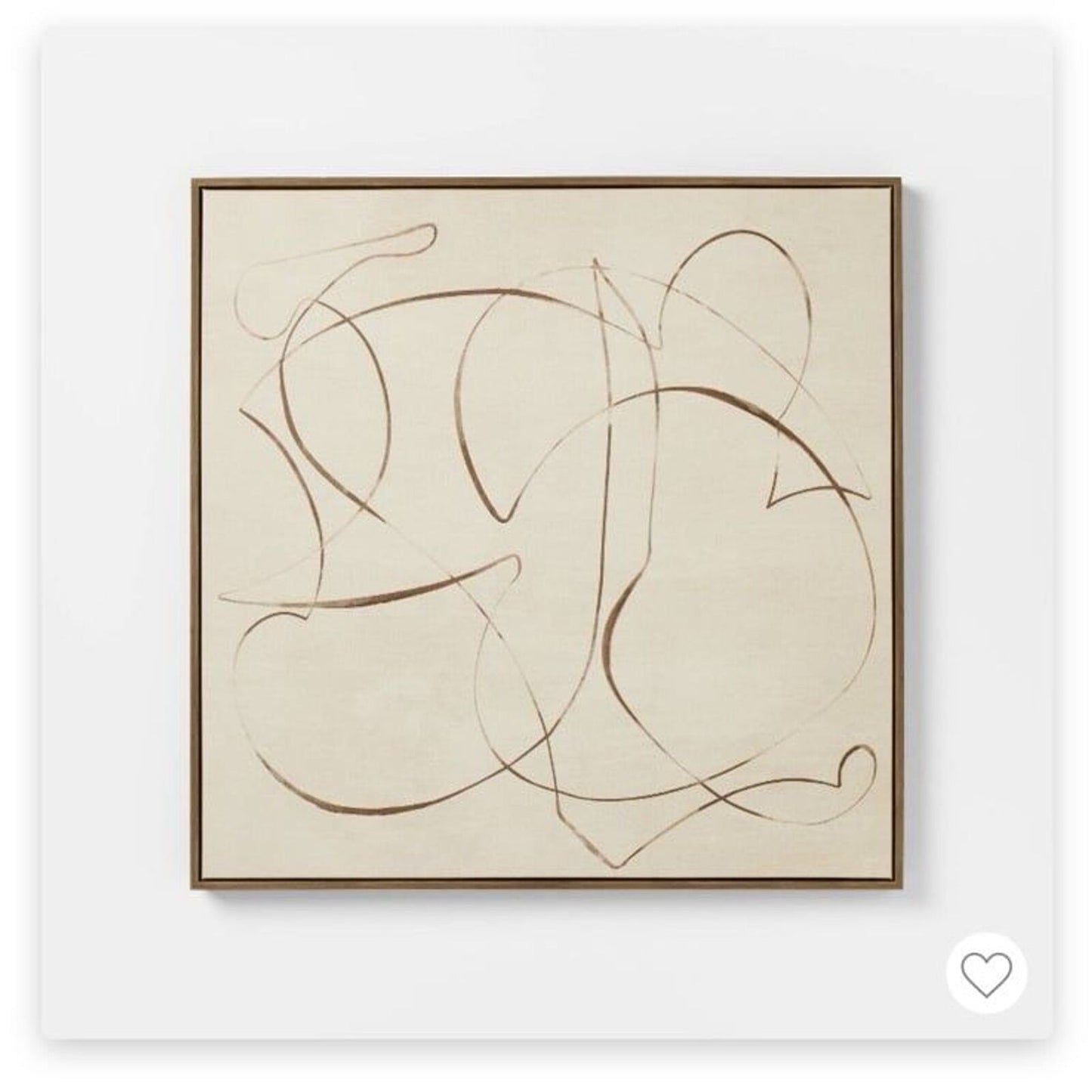 30"x30" Line Abstract Framed Canvas Wall Art - Threshold designed with Studio McGee