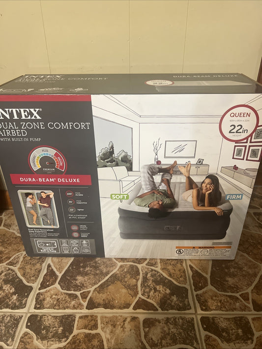 Intex Zone Control 22" Air Mattress with Electric Pump - Queen